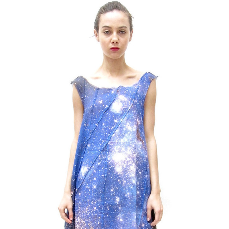Illustration for article titled Hubble-print dresses, skirts, and scarves let you wear your space porn everywhere